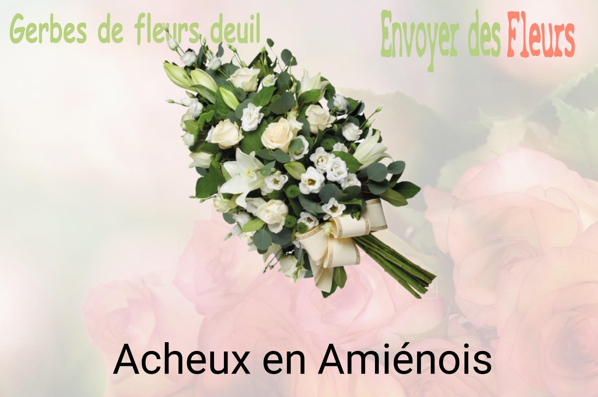 Gerbe de fleurs de deuil livrée à Acheux-en-Amiénois